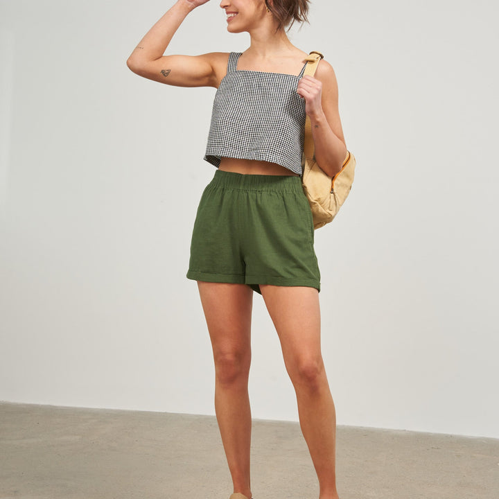 Linen Pull-On Short