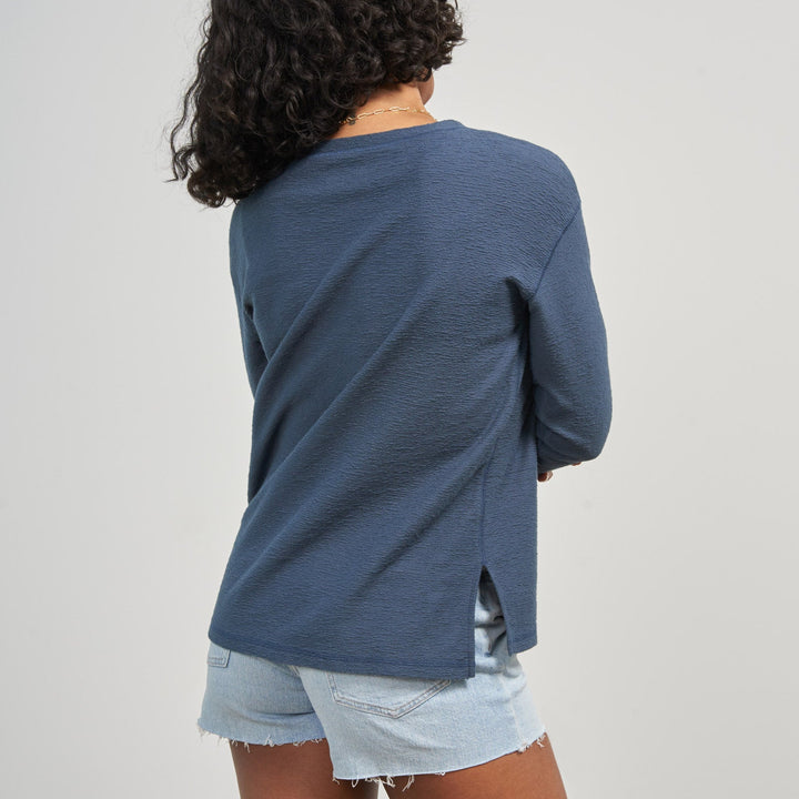 EcoKnit™ Textured Long-Sleeve Tee